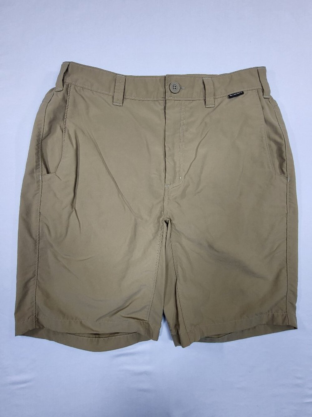 Simms Mens Size 30 Tan Fishing Shorts Nylon Performance Outdoor Cargo Pocket